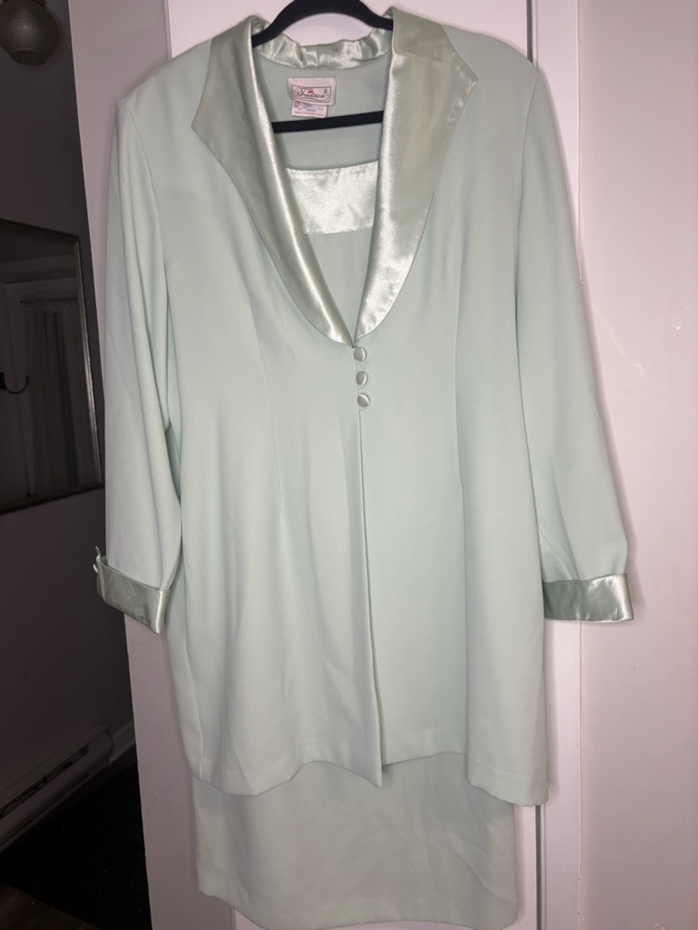 Vintage mint colored tradition 2 piece dress size 18